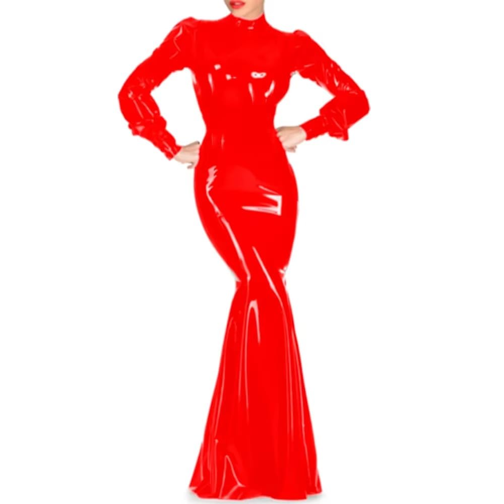 Robe de soirée sirène wetlook : sublimez vos courbes sans complexe