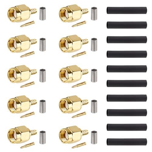 Conectores SMA Macho Crimp 10 Piezas XRDS-RF miniatura 1