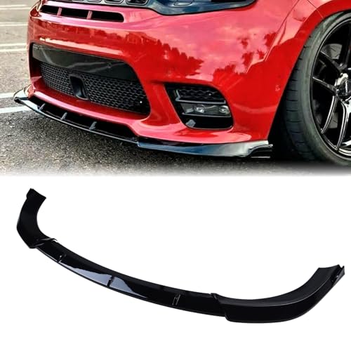 vks Front Bumper Lip Fit for 2014 2015 2016-2021 Jeep Grand Cherokee SRT /2018 2019-2021 Trackhawk Sport Splitter Spoiler Diffuser Protector Guard Wing Body Kit Air Dam Accessories (Glossy Black)