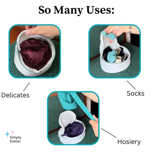 Simply Stellar 2 Pack | Eco-Friendly | Bra Bags For Laundry And Travel | Lingerie Bags For Washing Delicates | Delicates Bag For Washing Machine | Mesh Laundry Bags For Delicates | Recycled Materials #TOP1