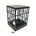 SANIDIKA Sturdy Cell Block Cell Phone Jail with Lock and Keys,Smartphone Stand Holders Classroom Home Table Office Storage Gadget -Family Time, Party Fun Novelty Gift Idea (Black)