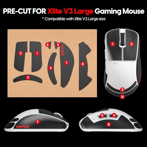 Image of Pulsar Gaming Gears Supergrip Mouse Grip Tape for Xlite v3, Large