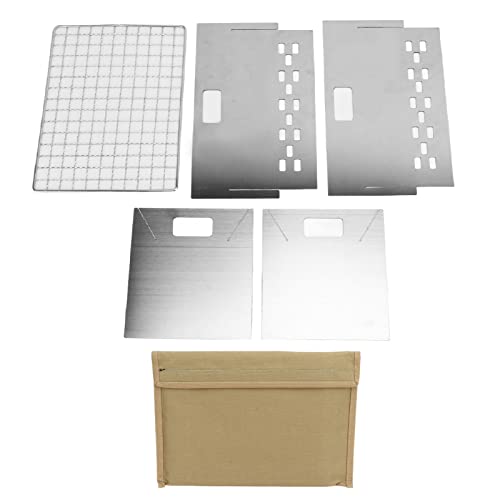 Gril à charbon de bois pliant mini-gril à barbecue portable détachable pour le camping en plein air