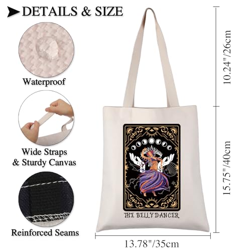 BDPWSS Belly Dancer Gift Belly Dancing Tote Bag Dance Lover Gift The Belly Dancer Tarot Cards Travel Pouch For Dancer Bag2