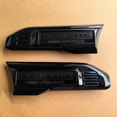Image of 2pack OEM 2024+ Ultimate Duramax Diesel Vent Emblem Replacement for Sierra 2500HD 3500HD 87827042 (Gloss Black)