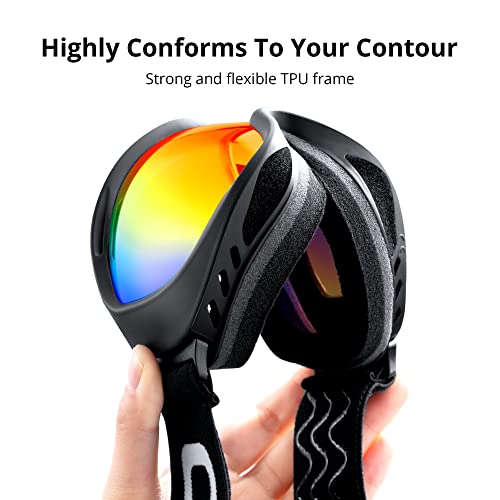 image for AKASO Ski Goggles, Snowboard Goggles - Anti-Fog, 100% UV Protection, D
