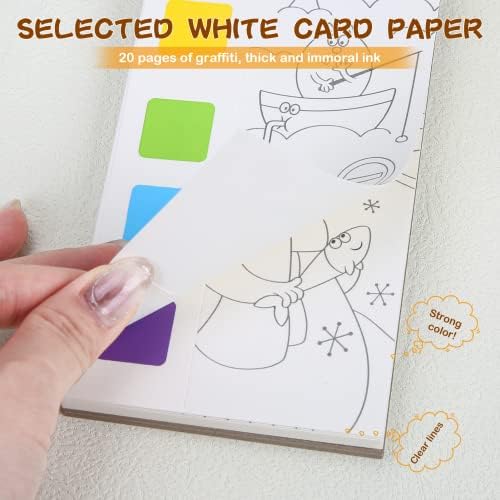 Pocket Watercolor Painting Book, Enchanted Garden Pocket Paint, Magic Water Colouring Books for Kids, Watercolour Colouring Book Kids, with Paint Brush (World Adventures)