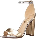 Sam Edelman Women's Yaro Heeled Sandal, Gold Leaf/Soft Silver, 6