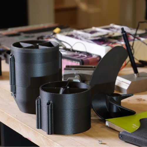 Image of Polymaker Fiberon PPS-CF10 Filament Black 1.75mm 3kg, Extreme Heat Resistance - Fiberon Carbon Fiber Reinforced PPS 3D Printing Filament Ideal for Molding