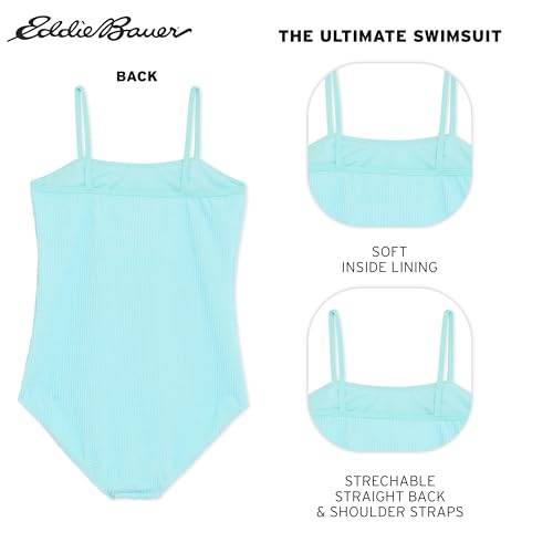 Image of Eddie Bauer Girls' UPF 50+ Scoop-Neck Stretchable One-Piece Swimsuit
