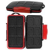 PACKUNG: Sie erhalten eine tragbare SD-Karten-Tasche, unsere SD-Karten-Tasche kann 12 SD/SDXC/SDHC-Karten + 12 TF-Karten aufnehmen, halten Sie Ihre Speicherkarten in Ordnung und leicht zu identifizieren.