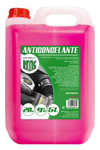 Motorkit MOT3537 5l roze antivries met 20%, geschikt voor klimaatzones tot -9 ºC, 5 l - Afbeelding 3