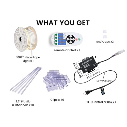 Cinta LED flexible impermeable 100ft blanco cálido DELight miniatura 2