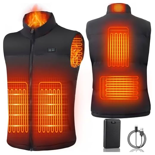 Mincoo Chaleco Calefactable Hombre Mujere con 16000mAh Bateria, Chaleco Calefactor de Invierno con 3 Ajustes de Temperatura Lavable para Esquí Camping Caza Pesca Moto (M)