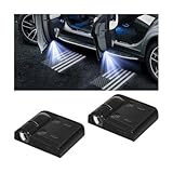 KHGUZ 2PCS American Flag Car Door Lights Logo Projector, LED Wireless Vehicle Door Welcome Courtesy Light, Patriotic Automotive Sensor Ghost Shadow Lamp, Universal for Most Cars (Black)