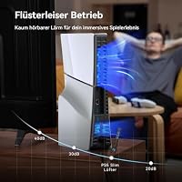 KIWIHOME Lüfter für PS5 Slim, 4-Lüfter-System mit Lüftersteuerung & USB 3.0 – Ansicht 6