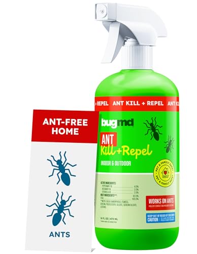 BugMD Pet Safe Ant Killer & Ants Spray Indoor Outdoor | Natural Plant-Based Ant Repellent That Kills on Contact with a Fresh Scent