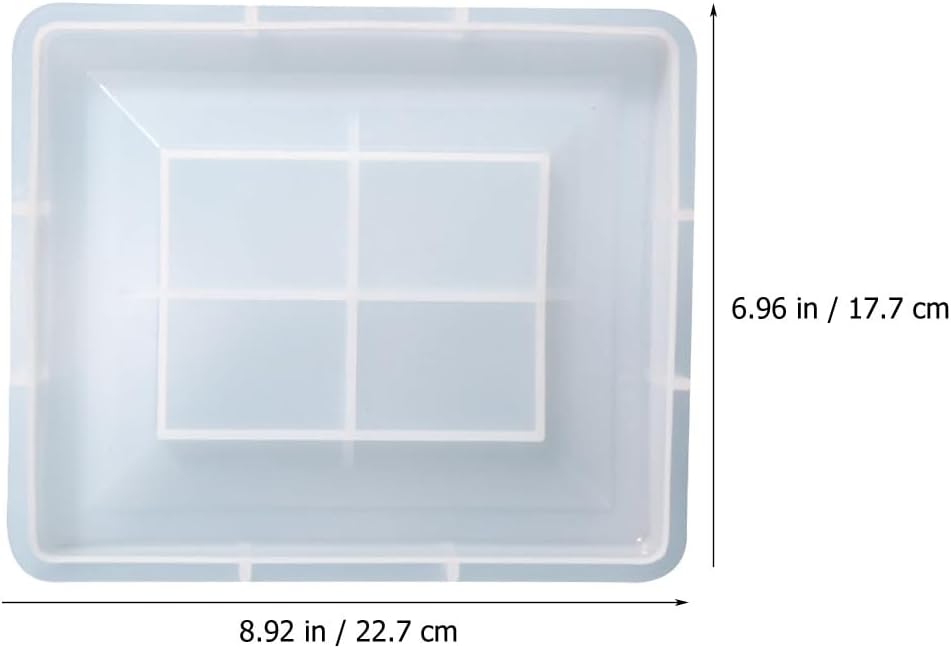 Silicone Rectangle Photo Frame Mold 8.93X6.97 Inch for Resin Casting Craft Picture Frame Mold Kit for DIY Home Decoration and Ornament Making
