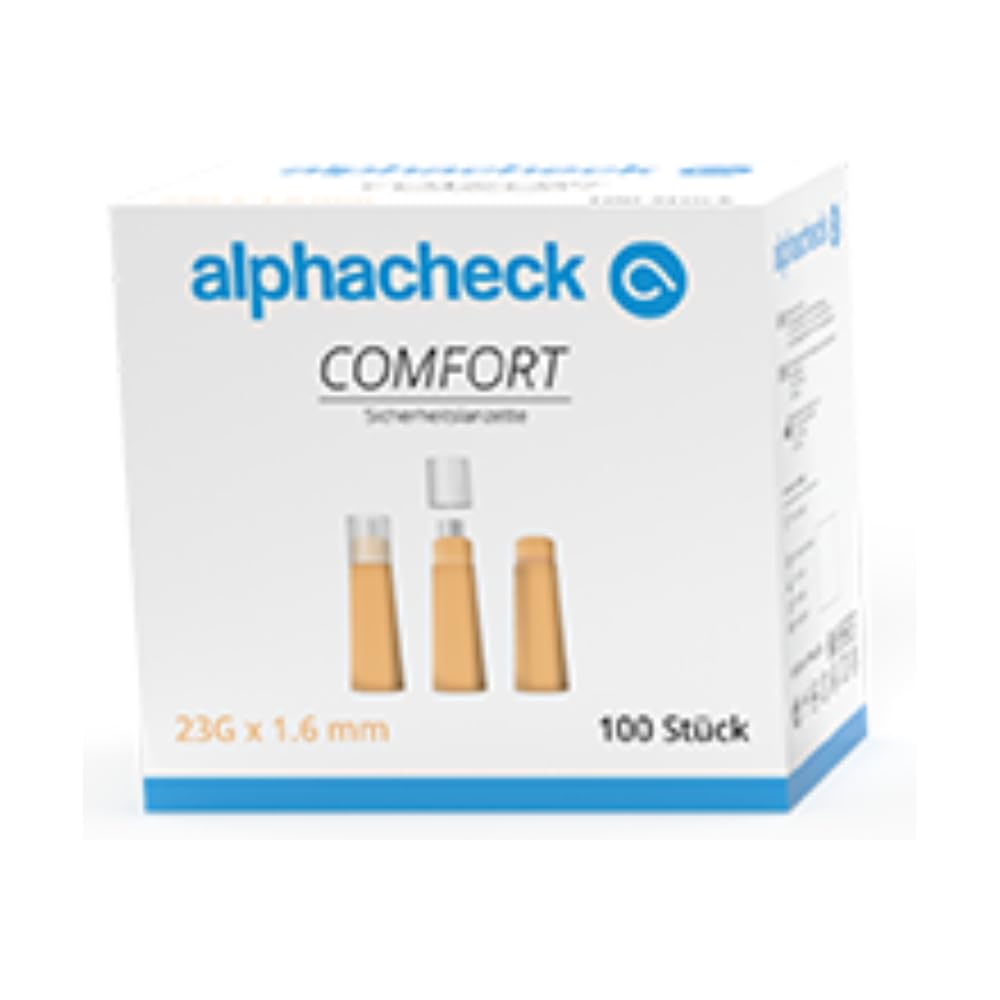 alphacheck comfort Sicherheitslanzetten 23 G x 1,6 mm (100 Stck.) 13100280