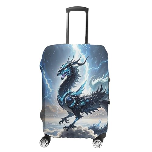Flying Dragon Luggage Cover, Elastic Luggage Protector Fits 19-32in Suitcases, Washable & Anti-Scratch Suitcase Cover for Men Women XL