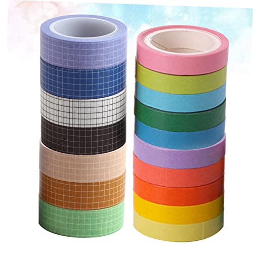 TEHAUX 17 Peças De Fita Adesiva Colorida Para Decoração Retrô Conjunto De Molduras Para Fotos Adesiv