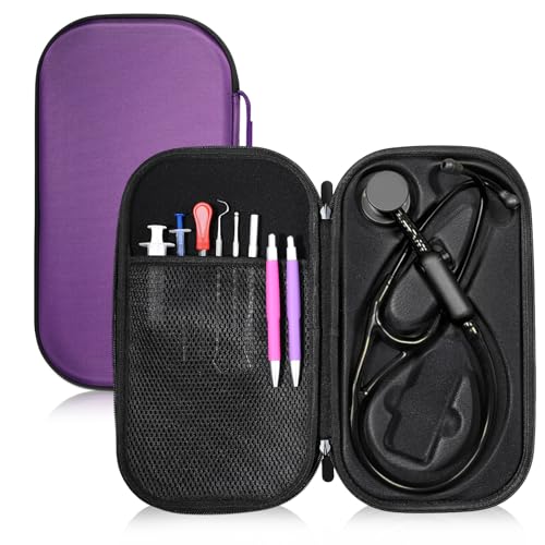 1 Pack Digital Stethoscope Case, 13.19 x 7.48 x 1.77 Inches, Purple