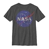 Fifth Sun Men's Nasa Polyester T-Shirt (Medium, Charcoal Heather)