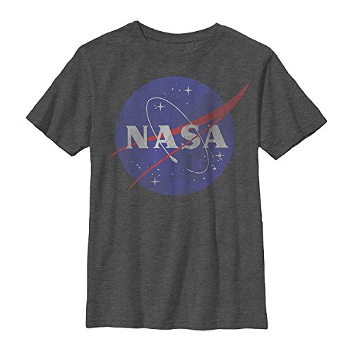 Fifth Sun Men's NASA Polyester T-Shirt (Medium, Charcoal Heather)