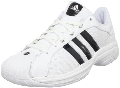 adidas Men's Superstar 2G Ultra Basketball Shoe, White/Black/Silver, 20 M