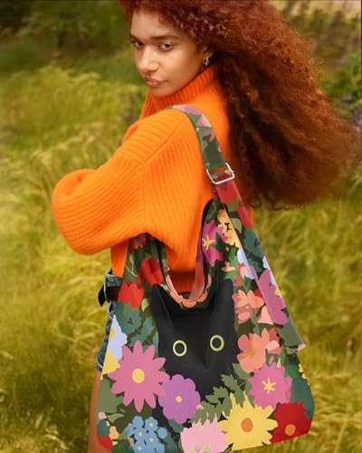 Bolso Tote de Pana con Cierre para Mujer miniatura 6