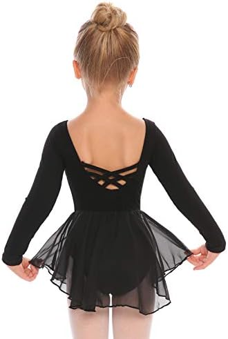 Arshiner Kids Girls Classic Long Sleeve Leotard Dance Ballet Dress