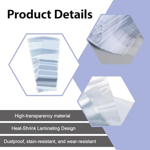 100 Stück 25x8cm Fernbedienung Schutzhülle Wärmeschrumpffolie,Schrumpffolienbeutel zum Schutz von Fernbedienungen, Staubdichte und Wasserdichte transparente Kunststoffbeutel