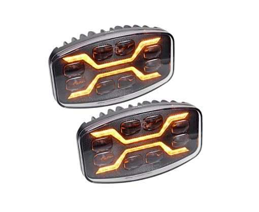 X-SPIDER Faro LED + posición estroboscópica ámbar de largo alcance 2 piezas