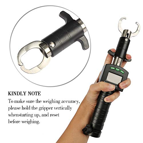 Yogayet Fish Lip Gripper With Digital Scale, 50Lb/25Kg Loading Capacity Fish Lip Grip,Water-Resistant Lip Grip With Tape Measure, Stainless Steel Fish Lip Grabber Fish Gripper Fishing Sale #TOP1