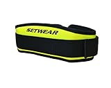 Fitness Belt for Weightlifting,Olympic Lifting, Powerlifting, Squats, Deadlift - Setwear Belt- Adjustable W/Back Support- Men & Women - Crossfit Workout Gear (Yellow, XS: Less Than 24