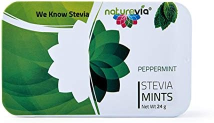 Sugar-Free Mints - Peppermint Flavor (100 tabs, 24 g): Mints Naturally Sweetened with Stevia, Free of: Sugar, Carbs, Calories, Aspartame & Artificial Sweeteners; New and Improved.