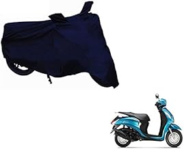 Auto Hub 100% Waterproof Bike Body Cover Compatible with Yamaha Fascino -(Fabric:-Polyester, Color:-NavyBlue)