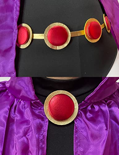 Kids Raven Cosplay Set Of Belt Jumpsuit Cape Stocking Accessories Cosplay Halloween Costume For Teen Kids Girls Aged 3-10 (Purple, Kids 9T-10T) #TOP5