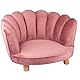 maxxpro Katzen- und Hundesofa - Rosa - Erhöht mit Holzbeinen - Samtmaterial - 61,5 x 52 x 33 cm - Katzen und Hunde bis zu 80 KG
