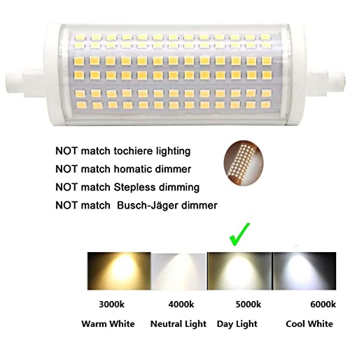 QLEE Led Halogen Replacement Bulb R7s 118mm 30w Dimmable Equivalent 300 Watt J Type Double Ended Metal Halide Led Replacement Bulb Floodlight Floor Standing Church Light Daylight - Image 4