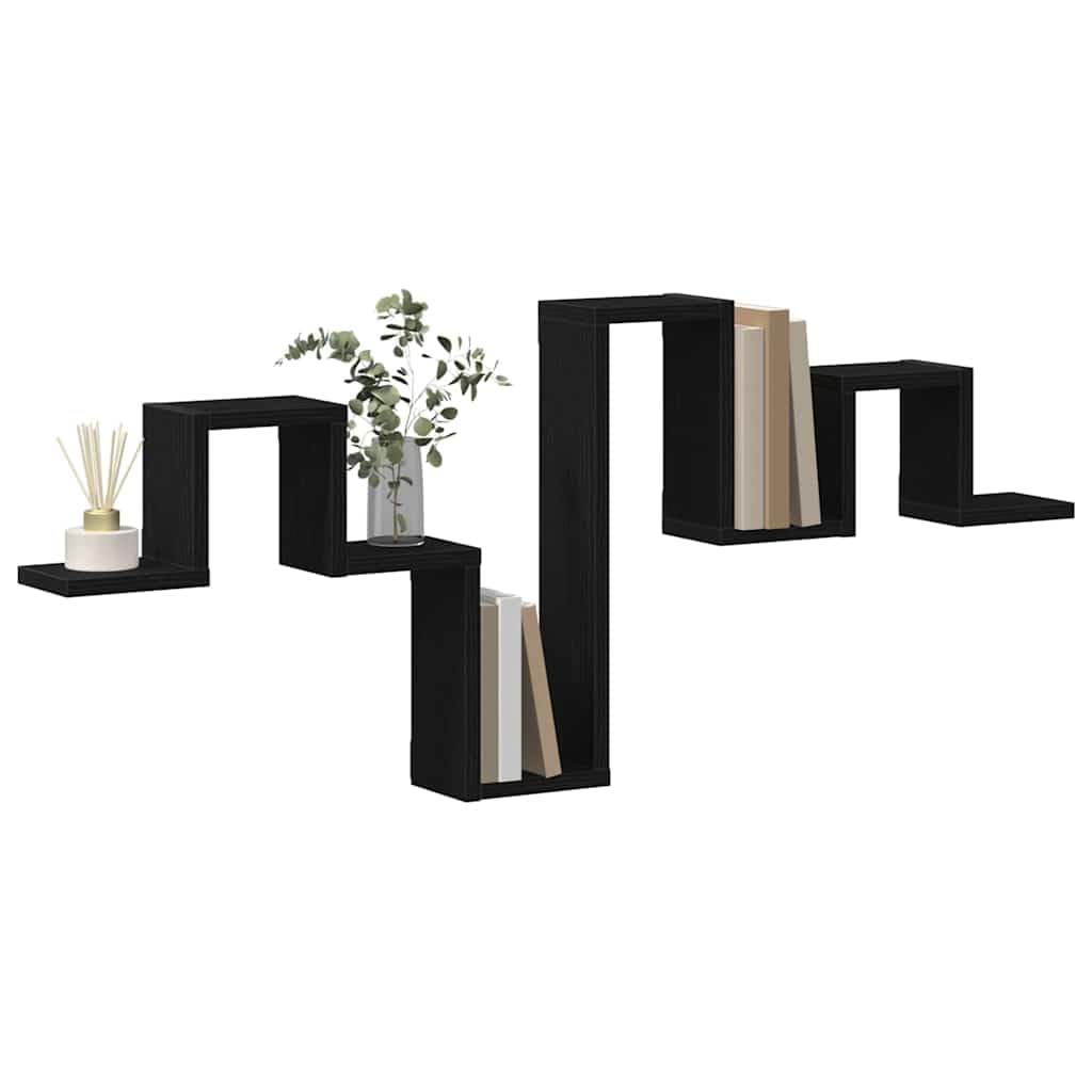 Étagère murale chêne noir 104,5 cm vidaXL | Rangement moderne