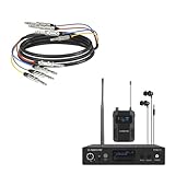Phenyx Pro Wireless in Ear Monitor System PTM-11 Bundle with 10Ft TRS Snake Cable PCBL-QR4IN1-10