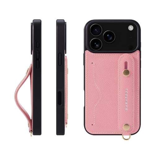 HANATORA for iPhone 17ProMax �P�[�X �{�v �ϏՌ� �w�ʃx���g �J�[�h�|�P�b�g �X�}�z�P�[�X �X�}�z �X�^���h�@�\ �l�b�N �X�g���b�v �t�� �G���{�X���U�[ �M�t�g �}�O�l�b�g�Ȃ� �s���N NCGH-17ProMax-Pink