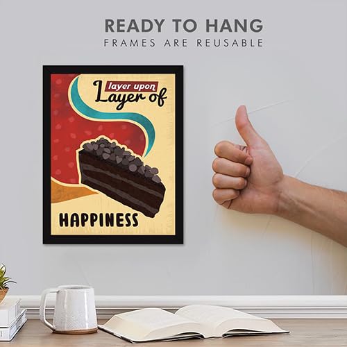 Image of Chaka Chaundh - Cake, Pastry, Cookies Shop And Confectionery Store Wall Art Framed Quotes Decor Item - Bakery Restaurant Cafe Food Sweets Deserts Poster Frame Decoration Items - 14 X 11 Inches