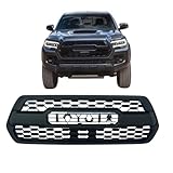 Front Bumper Grille for 2016 2017 2018 2019 2020 2021 2022 2023 Toyota Tacoma Replacement Front Radiator Grill, ABS Upper Hood Hollow Grille Part Car Radiator Guard for 2016-2023 Toyota Tacoma