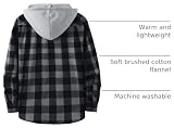 ZITY 3 Pack Men's Flannel Hoodie Shirts Long Sleeve Button Down Plaid Shirt | Vintage, Classic, Warm, Durable, Casual, Business, Workwear, Office, Travel, Outdoor, Party, Daliy, Machine Wash, with Pocket