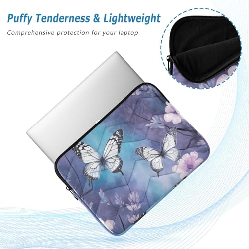 Funda para laptop Butterfly Flowers morada 13-14 pulgadas miniatura 5