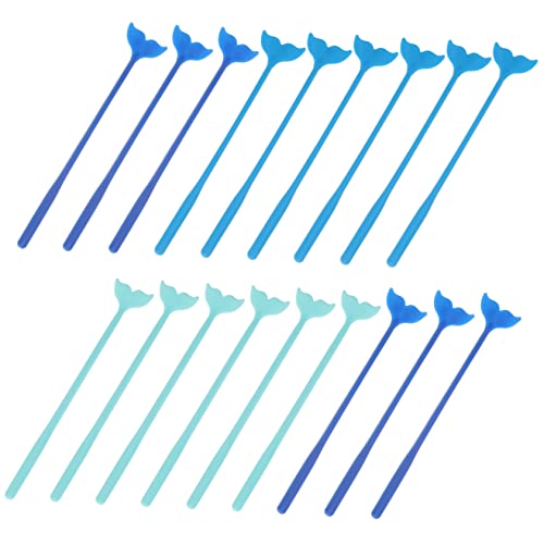 Healifty 18Pcs Whale Tail Party Stirring Sticks Elegant Hawaii Banquet Drink Mixer for Coffee Cocktails and Celebrations and Fashionable Decor for Any Occasion