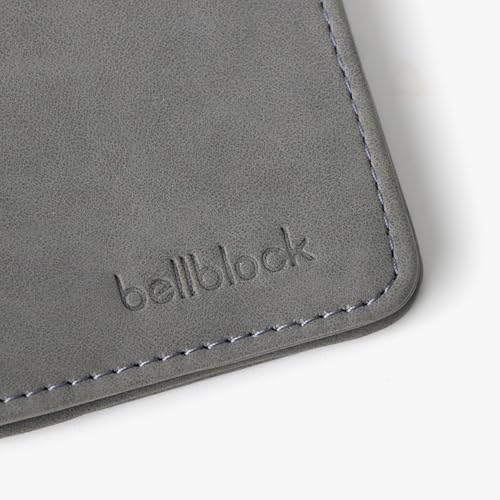 Image of Bellblock Minimal Card Holder for Men /Women | Slim Handcrafted Mens Card Wallet | Upto 7 Cards & Folded Cash | Vegan Leather | Grey (Pack of 1)