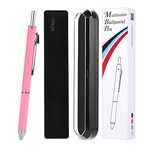 Stylo multicolore 4 en 1 rose idée cadeau élégante avec boîte